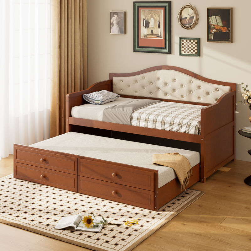 Merax Twin Daybed with Trundle