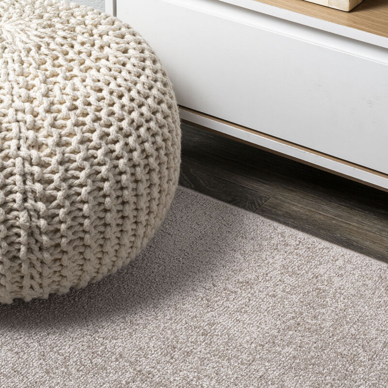 Haze Solid Low Pile Round Area Rug
