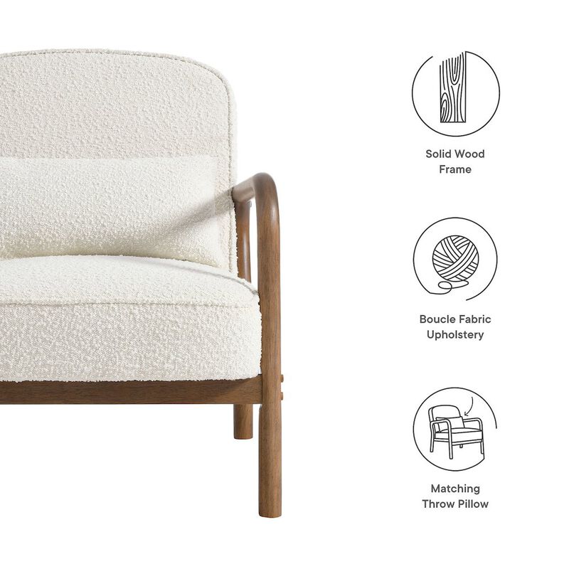Charlie Boucle Upholstered Armchair image number 1