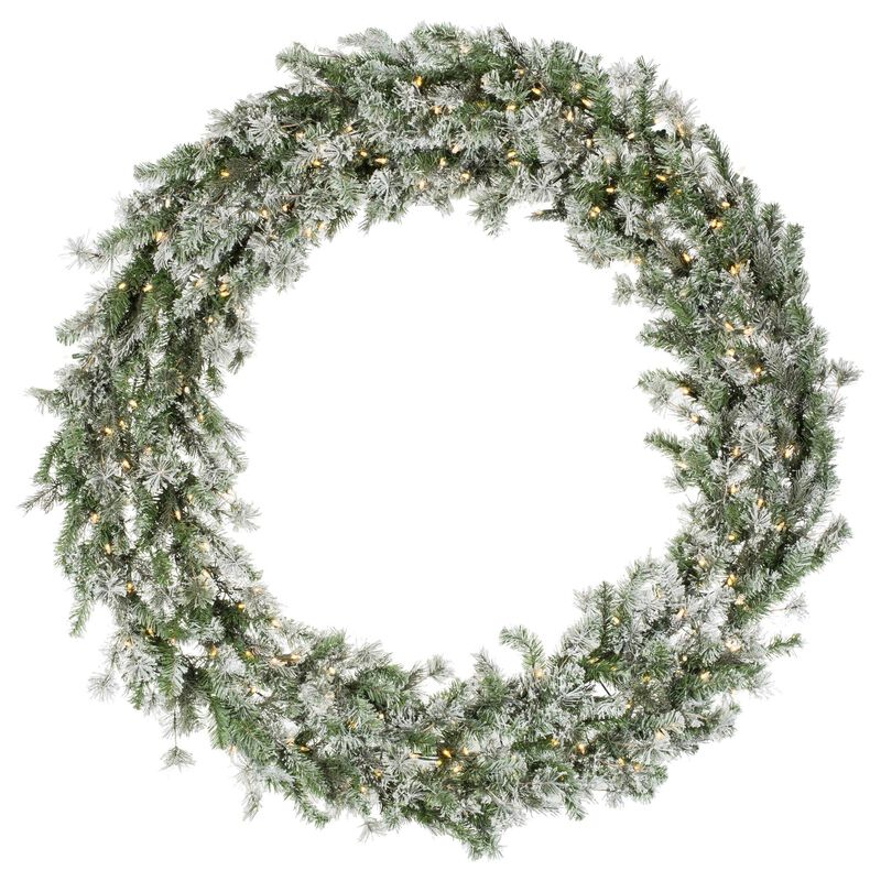 Vickerman 60" Flocked Kiana Wreath Dura-Lit 200WW image number 3