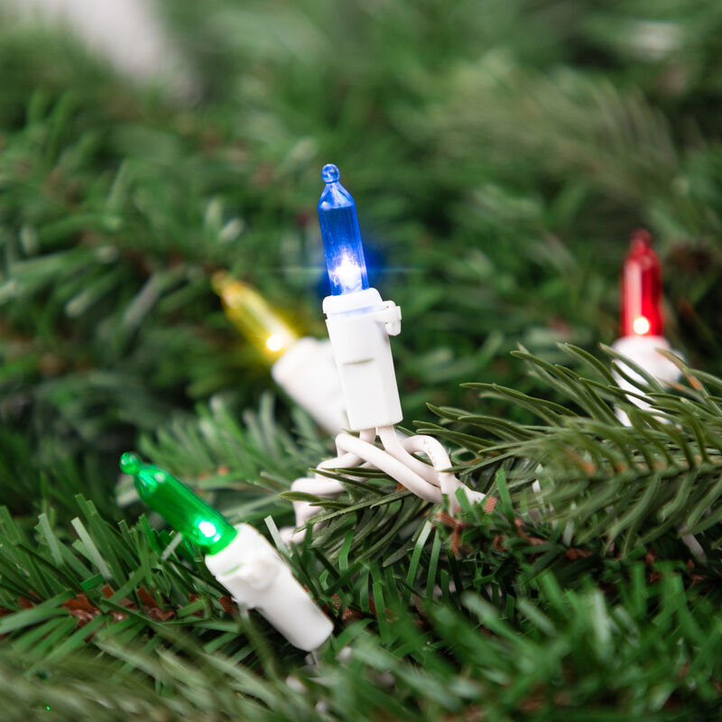 35-Count Multi-Color LED Mini Christmas Light Set 11.25ft White Wire image number 2