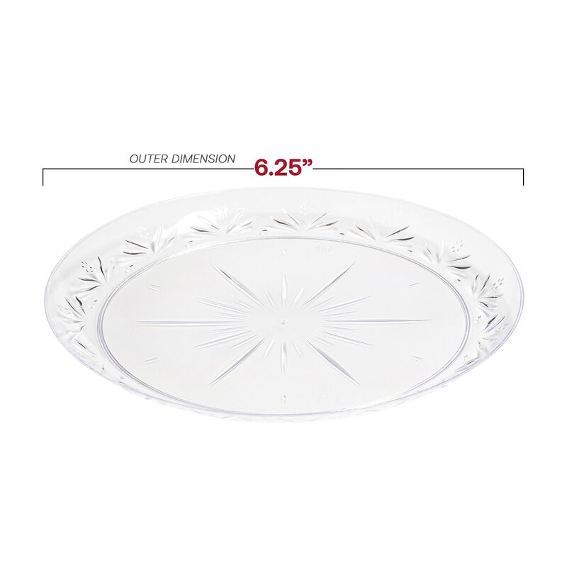 Clear Floral Round Plastic Dinnerware Value Set (120 Sets) image number 3