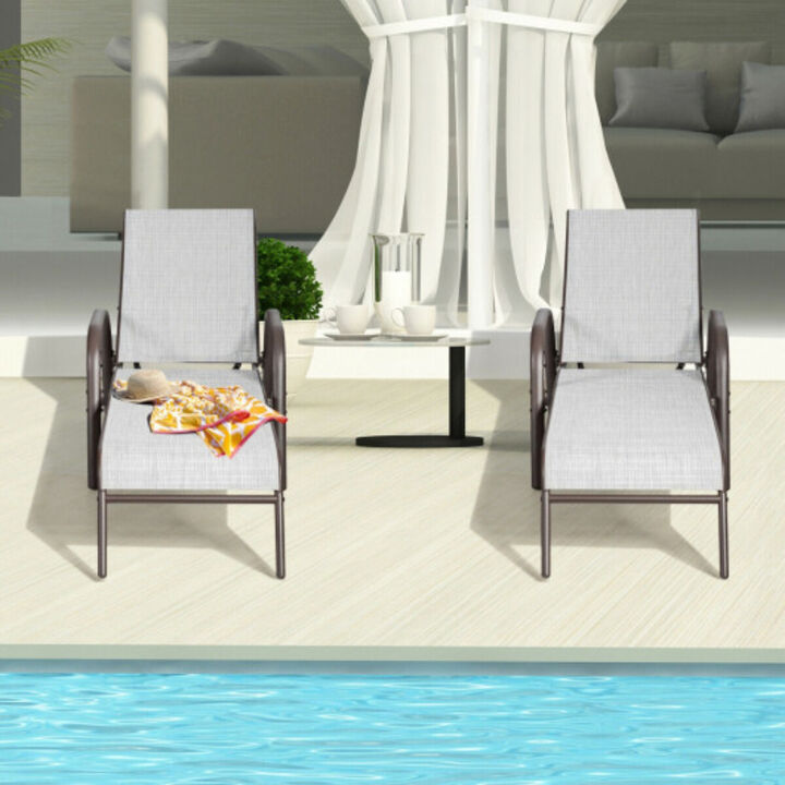 Set of 2 Patio Lounge Chairs