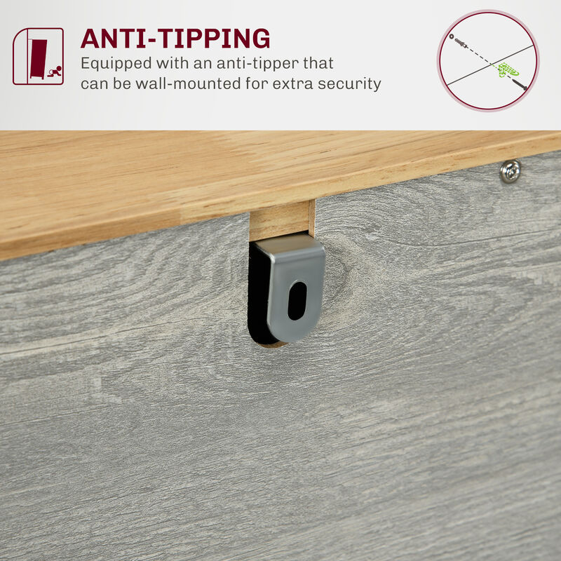 Space-Saving Kitchen Cabinet &ndash; Sideboard with Doors and 3 Drawers image number 5