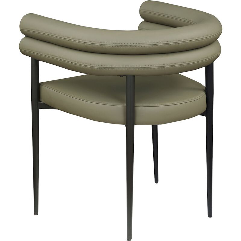 Meridian Furniture Lavina Olive Vegan Leather Dining Chair, Set of 2