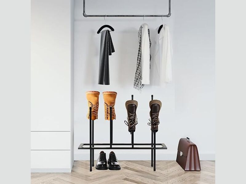 Entryway Metal Shoe Storage Cabinet Closet Boot Rack Rack Organizer image number 1