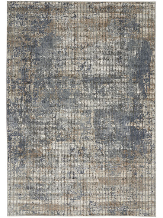 Quarry QUA02 Blue/Beige 3'9" x 5'9" Rug