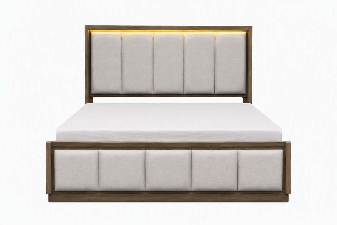 Viola Upholstered Bed with LED