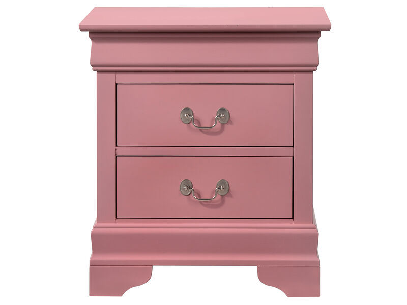 Louis Philippe 2-Drawer Nightstand (24 in. H X 22 in. W X 16 in. D)