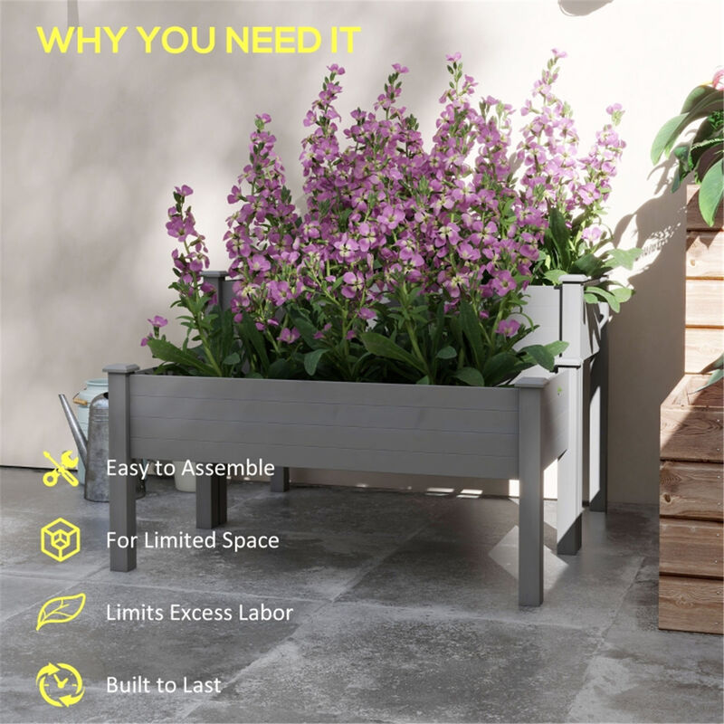 Rustic Wood Planter for Flowers and Small Plants image number 5