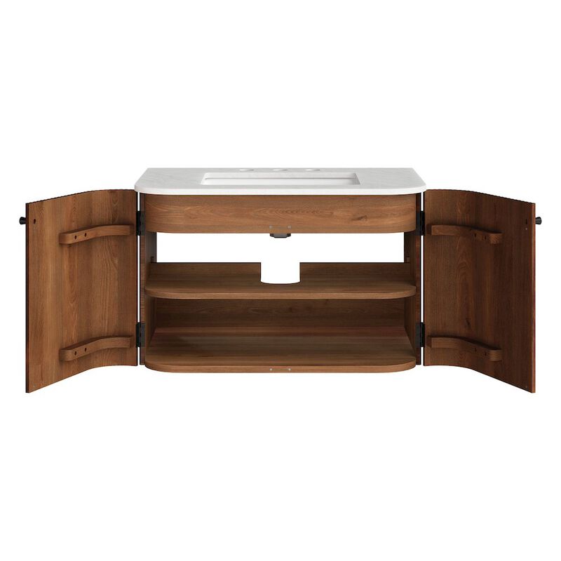 Zia 30" Wall-Mount Bathroom Vanity with Marble Sink image number 7