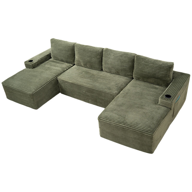 Lupsom Compressible U-Shaped Sectional Sofa image number 3