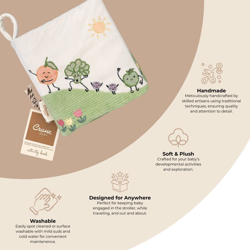 Clementine Fruits & Veggies Soft Plush Activity Book image number 3