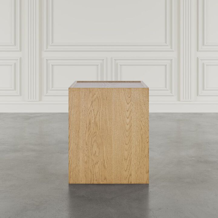 Jofran Laurel Creek Modern Contemporary Square Block Pedestal End Table