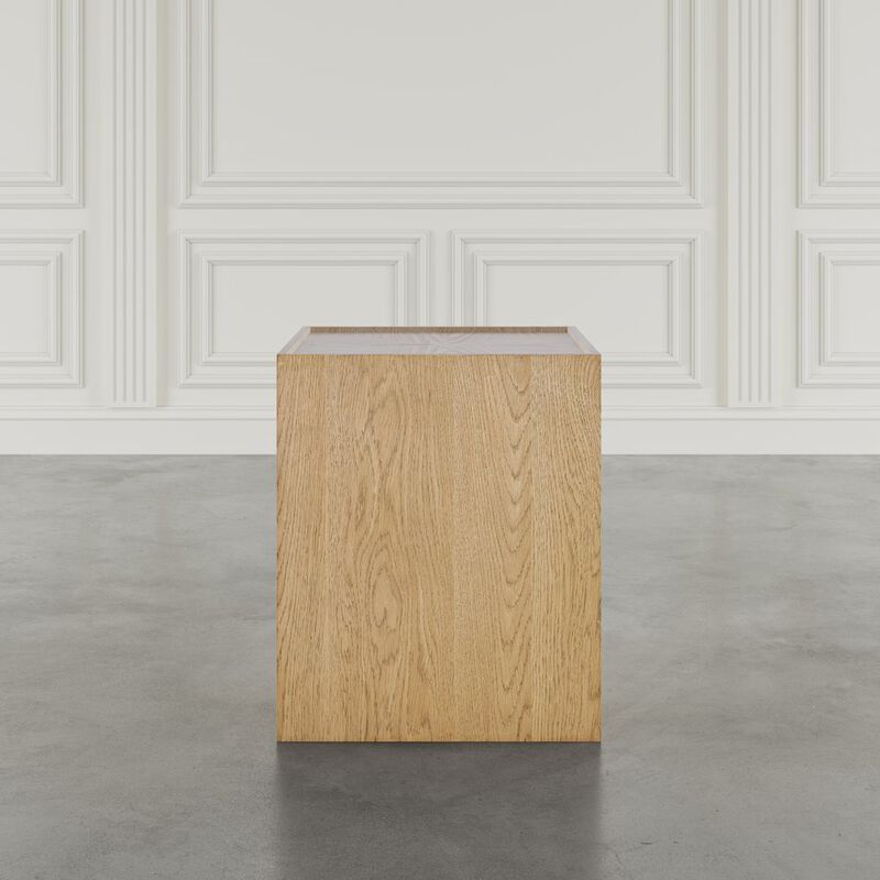 Jofran Laurel Creek Modern Contemporary Square Block Pedestal End Table