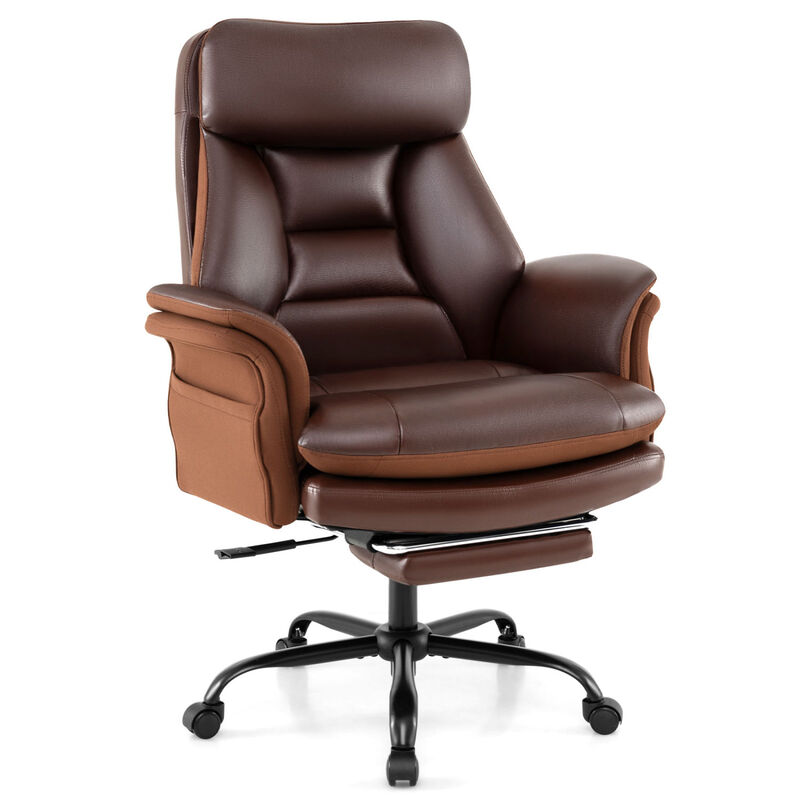 Big and Tall Executive Office Chair 400 lbs Faux Leather Ergonomic Design image number 0