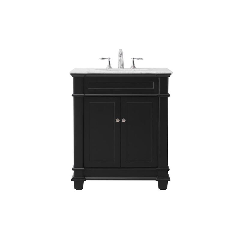 Elegant Kitchen and Bath 30 inch Single bathroom vanity set in black