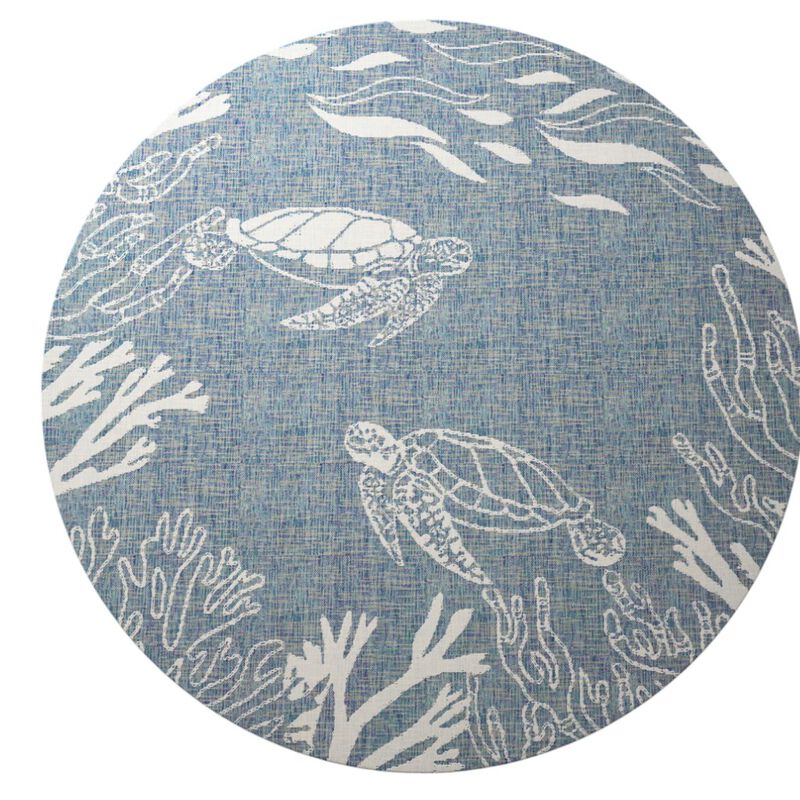 HomeRoots Nautical Round Rug image number 0