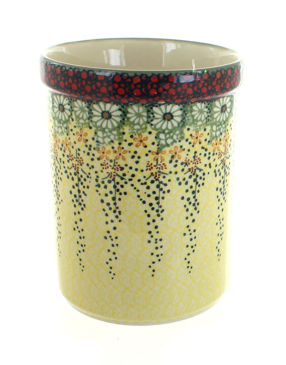 Blue Rose Polish Pottery Nova Utensil Jar