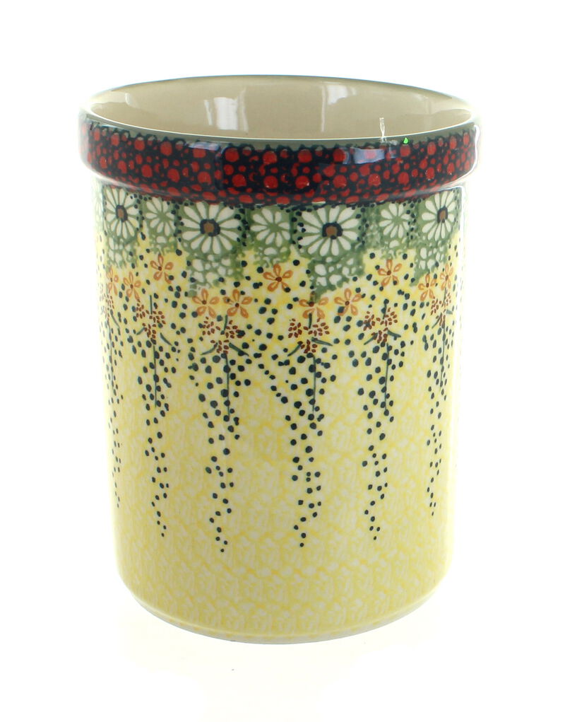 Blue Rose Polish Pottery Nova Utensil Jar