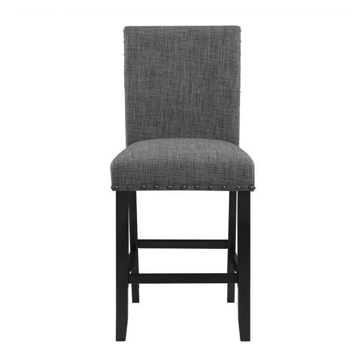 Modern Upholstered Bar Stools Set of 2