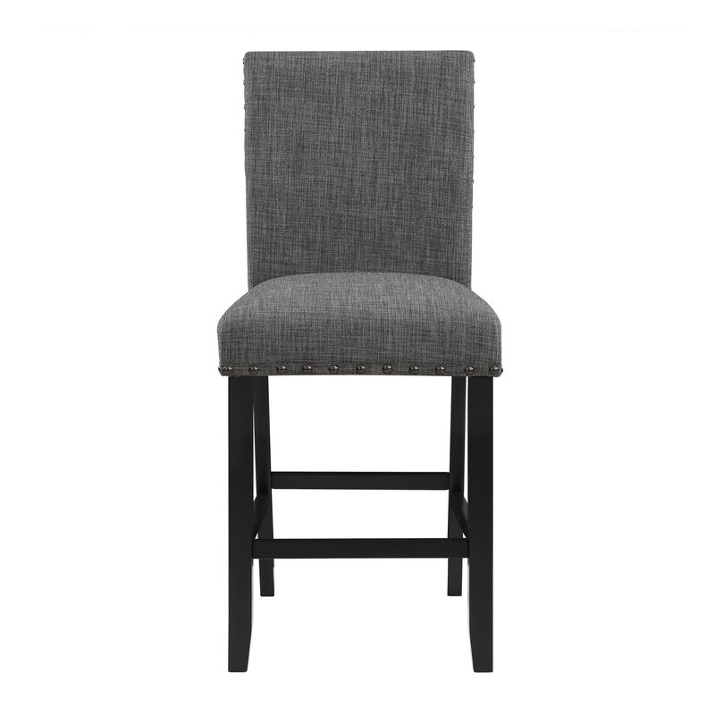 Modern Upholstered Bar Stools Set of 2 image number 0