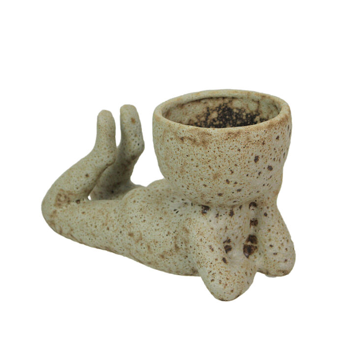 Contemplative Muse Planter &ndash; Cement Sculpture, Artistic Home Decor Accent