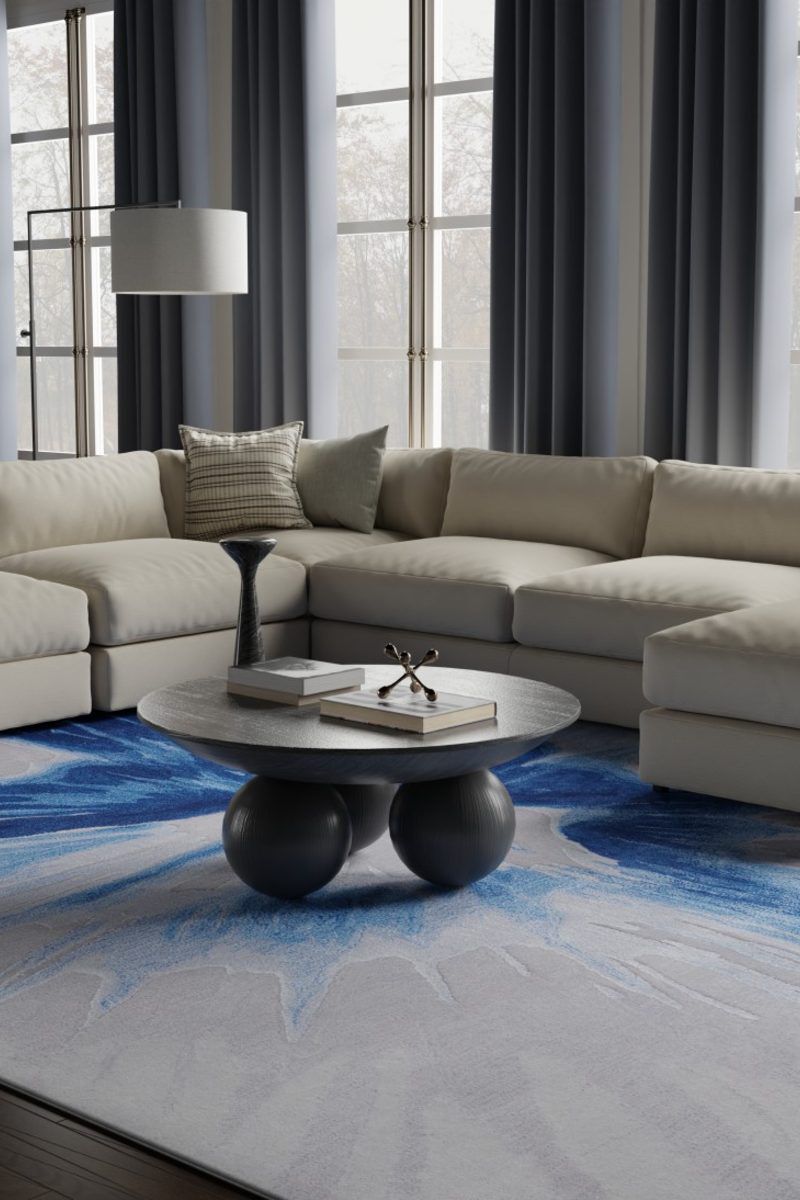 Kawai 8984F Blue 9' x 12' Rug image number 1