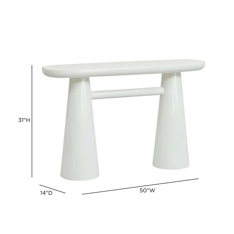 Baila Cream Gloss Lacquer Console Table image number 8