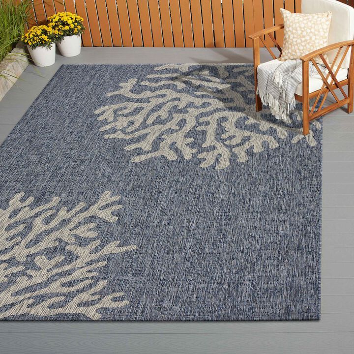 LR Home Captiva Durable Performance Area Rug Outdoor