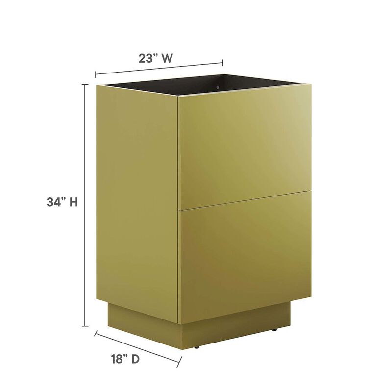 Modway Quantum Modern 24" Bathroom Vanity in Gold - Sink Basin Not Included image number 2