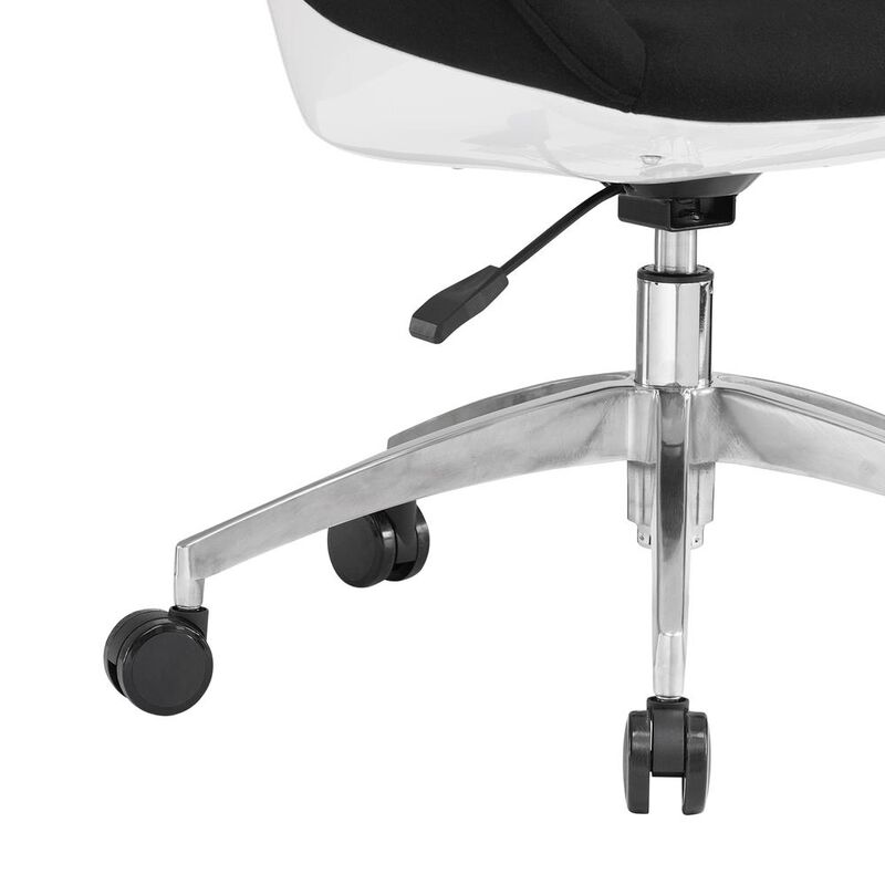 Techni Mobili Home Office Upholstered  Task Chair, Black