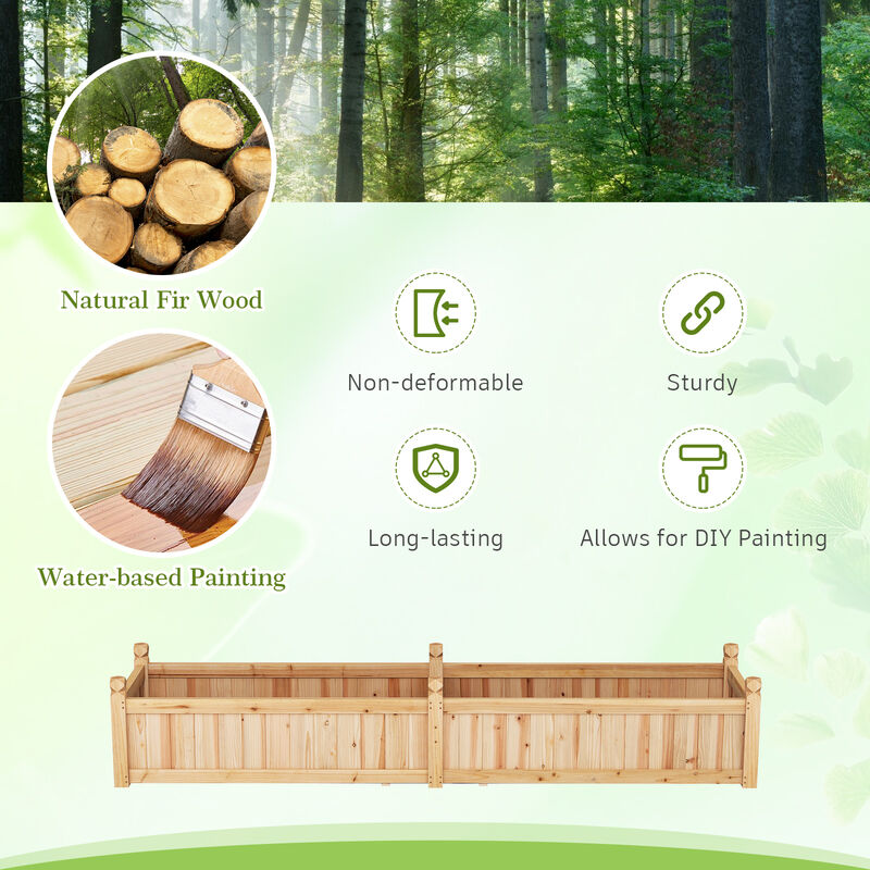 DIY Planter Box with Adjustable Compartments, Drainage & Planting Liner