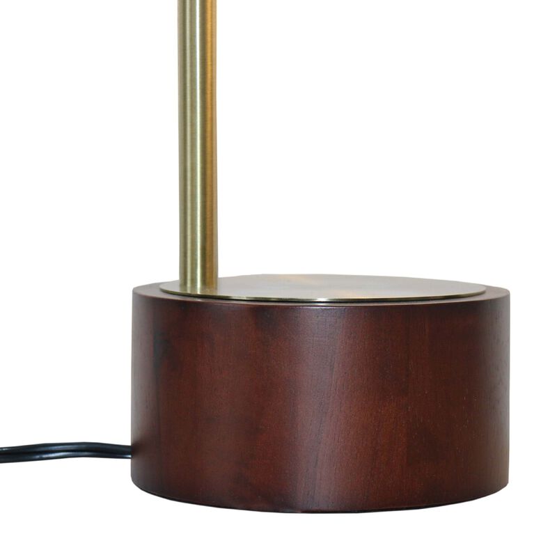 ELEMENT ACE Mid-Century Modern Arched Table Lamp with Clear Glass Globe, Easy Assembly Decorative Lighting for Bedroom, Study, Living Room & Office Spaces image number 5