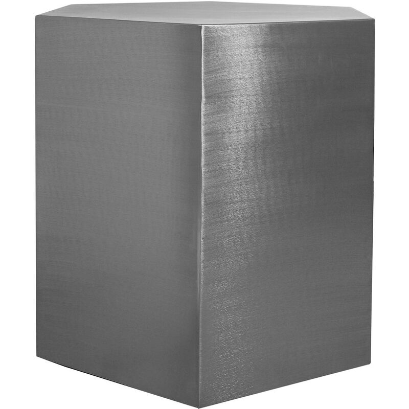 Meridian Furniture Hexagon Brushed Chrome End Table