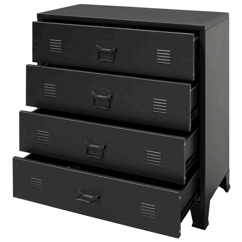 Chest Of Drawers Black Sheet Metal Medium Chest Of Drawers