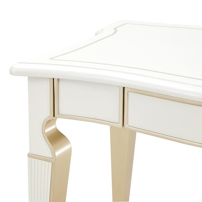Michael Amini La Marisia Vanity Desk - Creamy Pearl