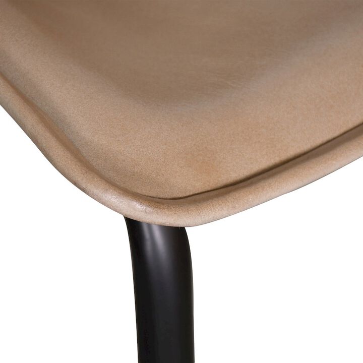 World Interiors Brisbane Stanley Leather Dining Chair in Dusty Tan