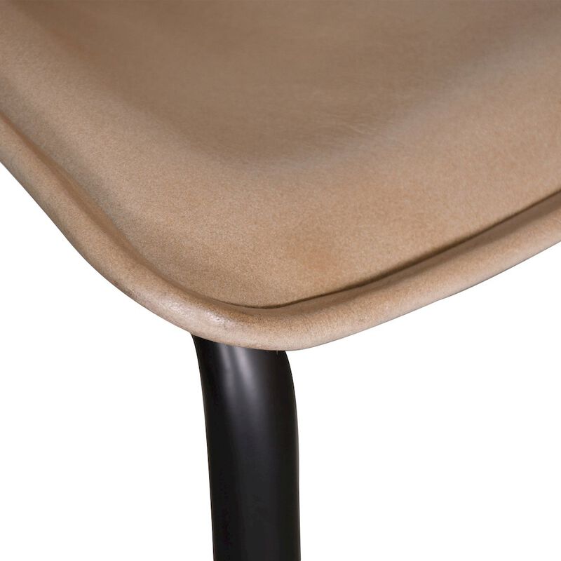 World Interiors Brisbane Stanley Leather Dining Chair in Dusty Tan