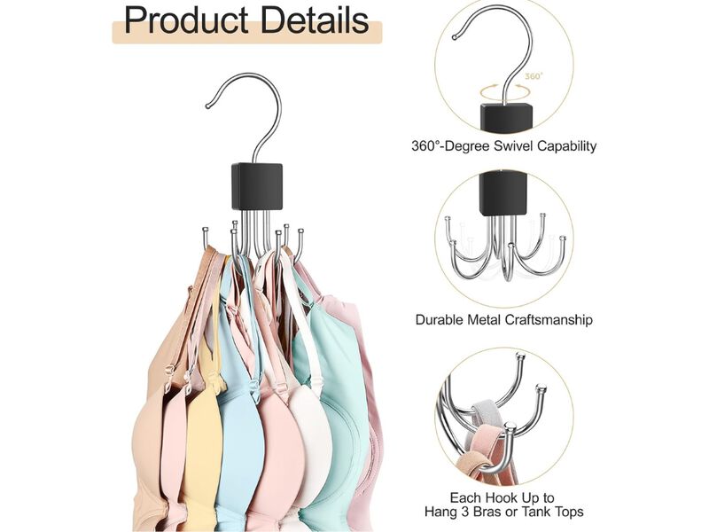2-Pack Tank Top Hangers for Closet Organizer | Max 36 Storage Capacity image number 2