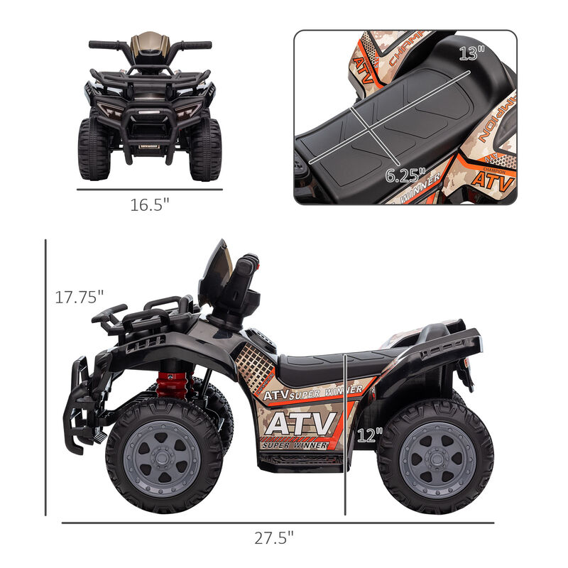 BreeBe 6V Battery Powered Electric ATV, Quad Four Wheeler Ride On Toy Car w/ LED Headlights image number 2