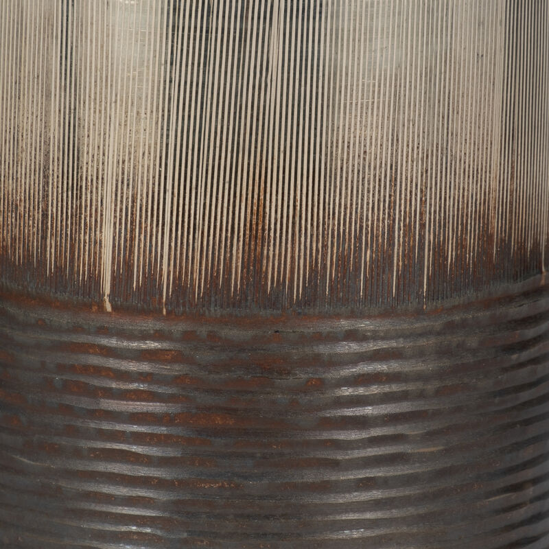 Glass 13" Metallic 2-Tone Vase image number 3