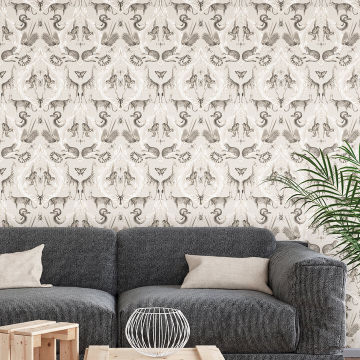 Bazaar Menagerie Beige Wallpaper G78309
