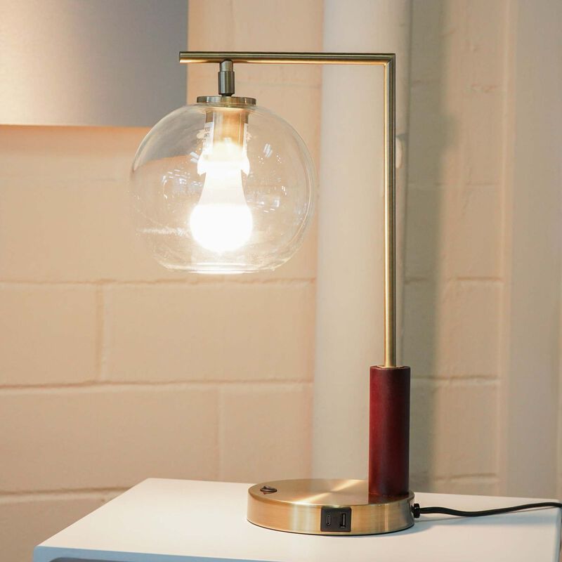 ELEMENT ACE Modern Classic Right Angle Glass Table Lamp Versatile Decorative Lighting for Villa Living Room Bedroom Study Office Easy Assembly Stable Durable image number 4