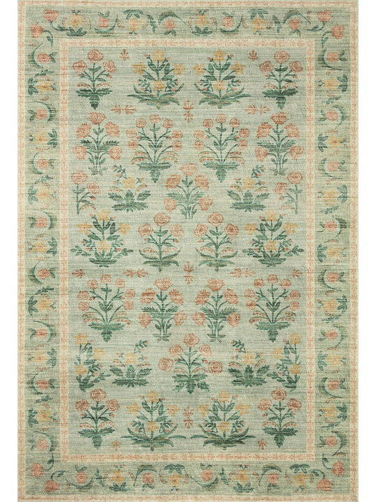 Eden Mughal Rose Moss 3'6" x 5'6" Accent Rug