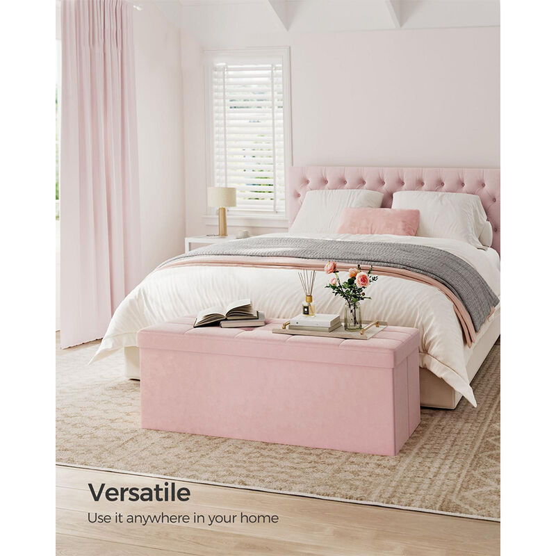 Storage Chest Ottoman with Bench Seat – Dual-Purpose Furniture with 660 lb Load for Blankets and Décor