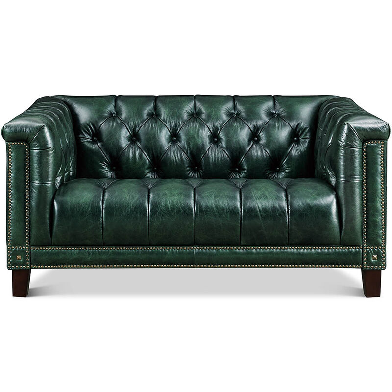 Picadilly 100% Top Grain Leather Loveseat