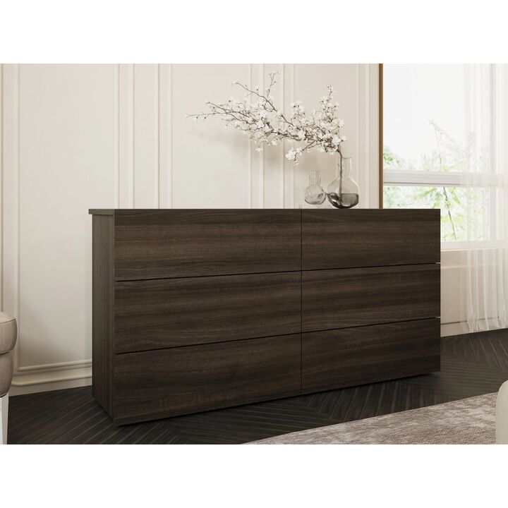 Casabianca Home Ayla Dresser In Dark Oak Melamine