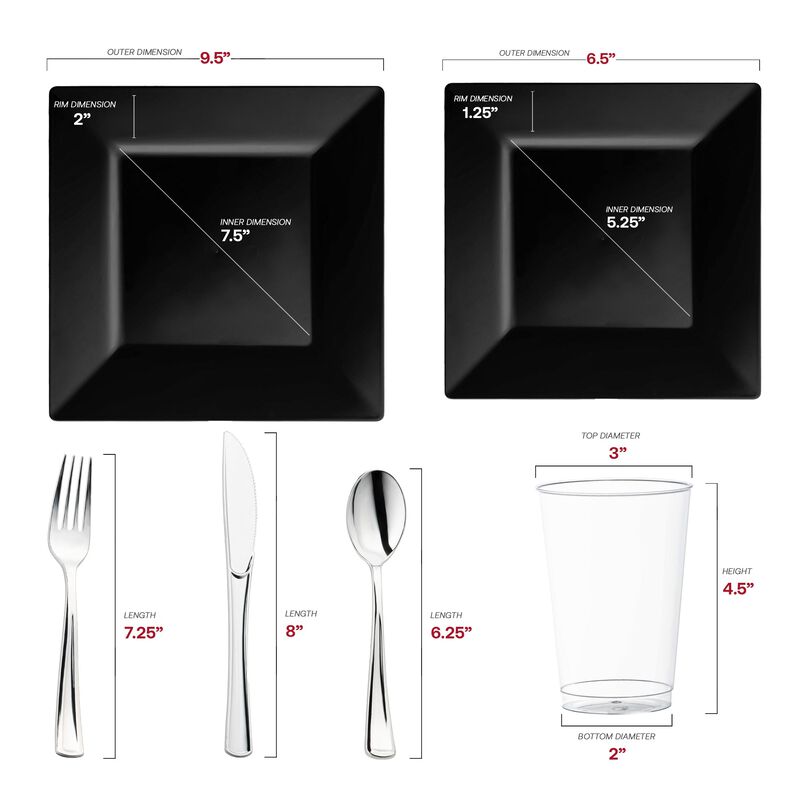 Square Plastic Wedding Value Set (30 Sets) image number 2