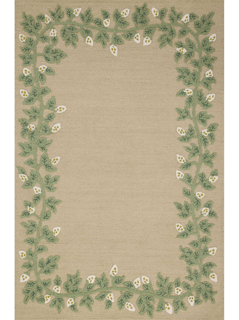 Highgrove HIG03 Cream 7'9" x 9'9" Rug by Rifle Paper Co. x Loloi